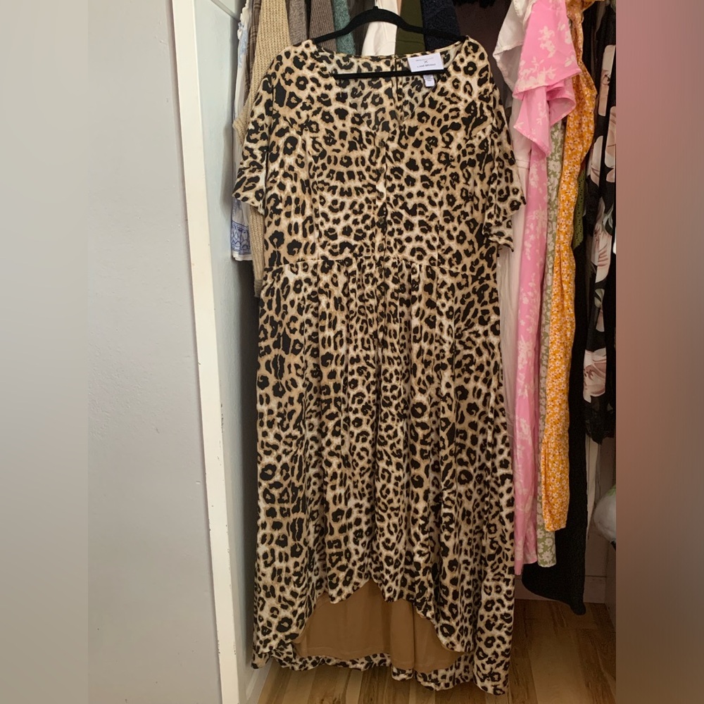 Lane Bryant High Low Leopard Print Dress